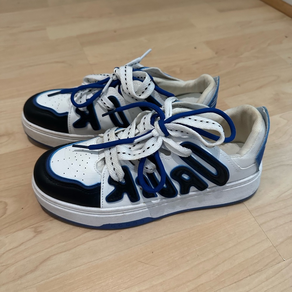 SHEIN Blue and White Sneakers
